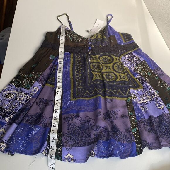 UO Dark Blue Azalea Lace Inset Frock Dress Size Small NWT - Picture 13 of 13